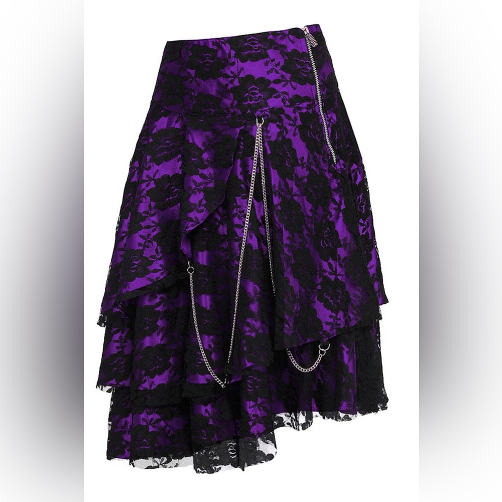 Anushka Gothic Lace Overlay Skirt